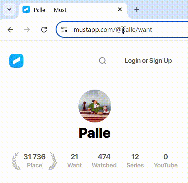 Tutorial on how to get your Must username in the browser